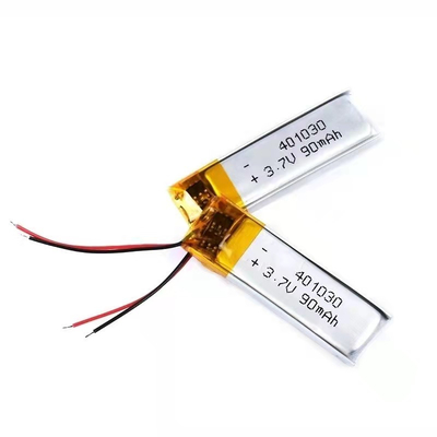 401030 리 이온 중합체 건전지 팩 3.7v 100mAh 작은 리튬 이온 건전지 팩
