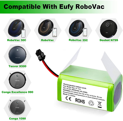RoboVac 진공 청소기 리튬 배터리 11S 15C 15T 14.4V 2800mAh 리튬 이온 배터리