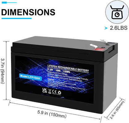 LFP 리튬 인산염 재충전 전지 IP67 12.8V 100Ah 리FePO4 건전지