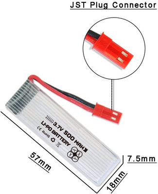 NCM 재충전용 리 이온 중합체 건전지 팩 3.7V 500mAh 리po 건전지
