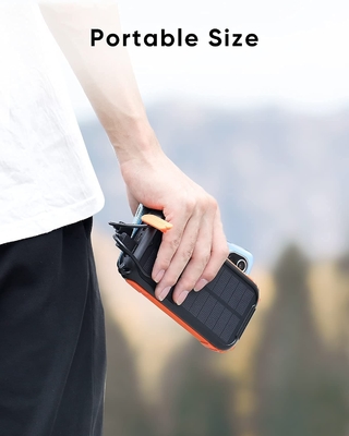 다이너모 방수 휴대용 태양열 충전기/힘 은행 26800mAh UN38.3