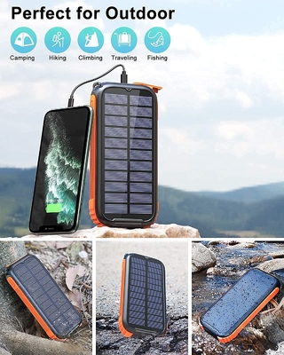 다이너모 방수 휴대용 태양열 충전기/힘 은행 26800mAh UN38.3