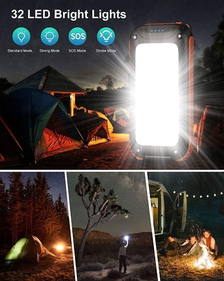 실제 휴대용 핸드 크랭크 태양 광 발전 은행 스테이션 26800mAh NCM