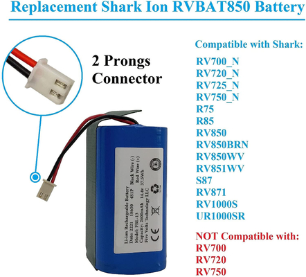 관례 2600mah 14.8V 14.4V 리 이온 건전지 팩 재충전용 OEM