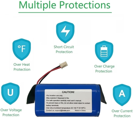 관례 2600mah 14.8V 14.4V 리 이온 건전지 팩 재충전용 OEM